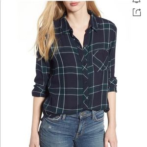 Rails midnight forest plaid shirt XS
